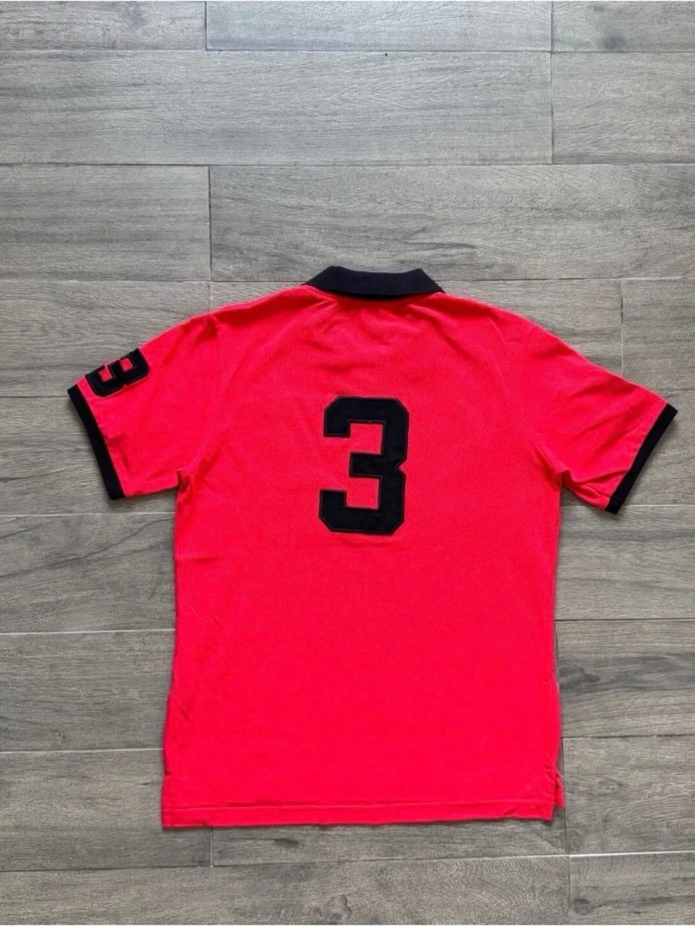 Polo by Ralph Lauren Red Polo with Black Contrast Collar - Chicago Crest